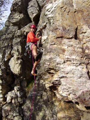 Le rocher d'escalade