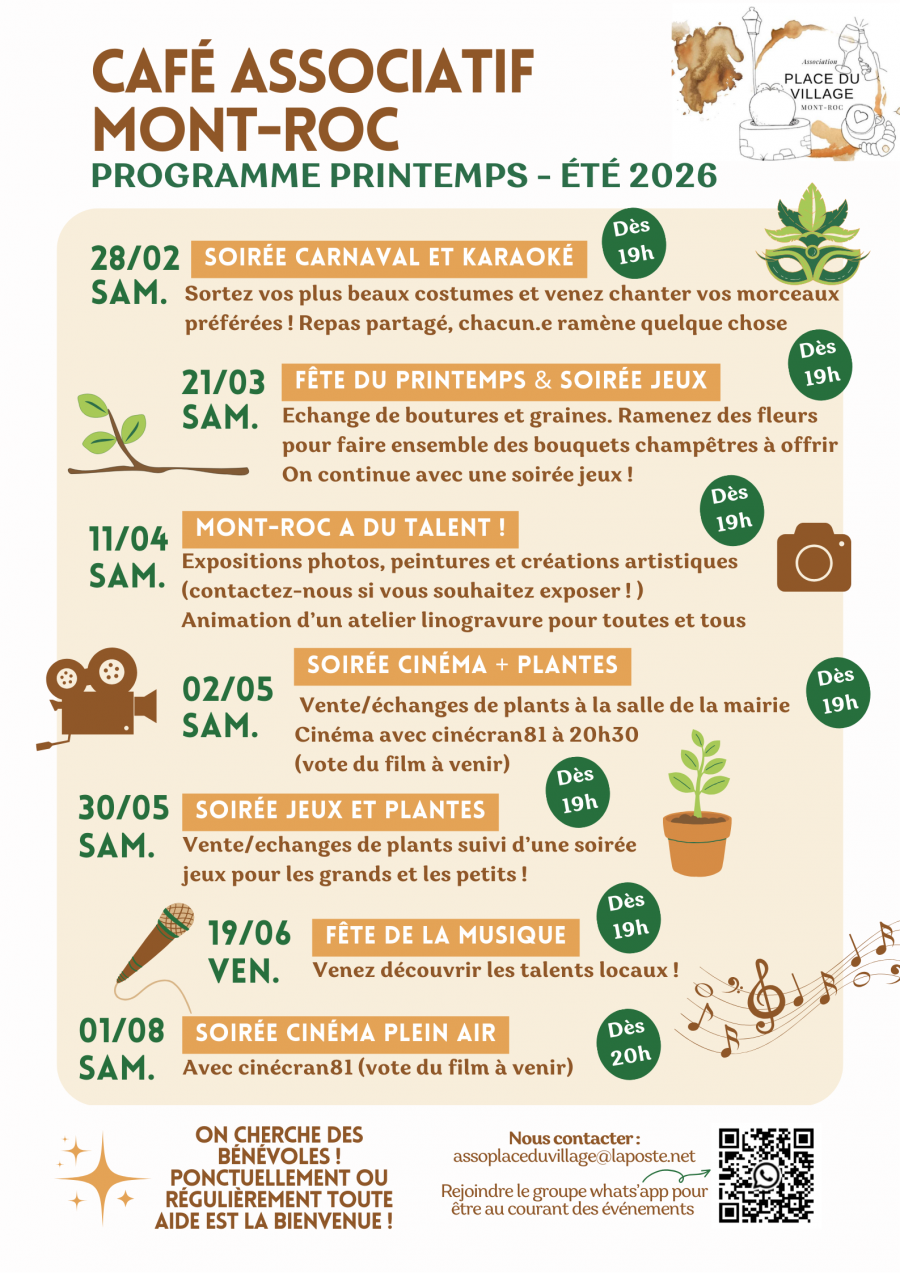 PROGRAMME 1ER SEMESTRE 2026