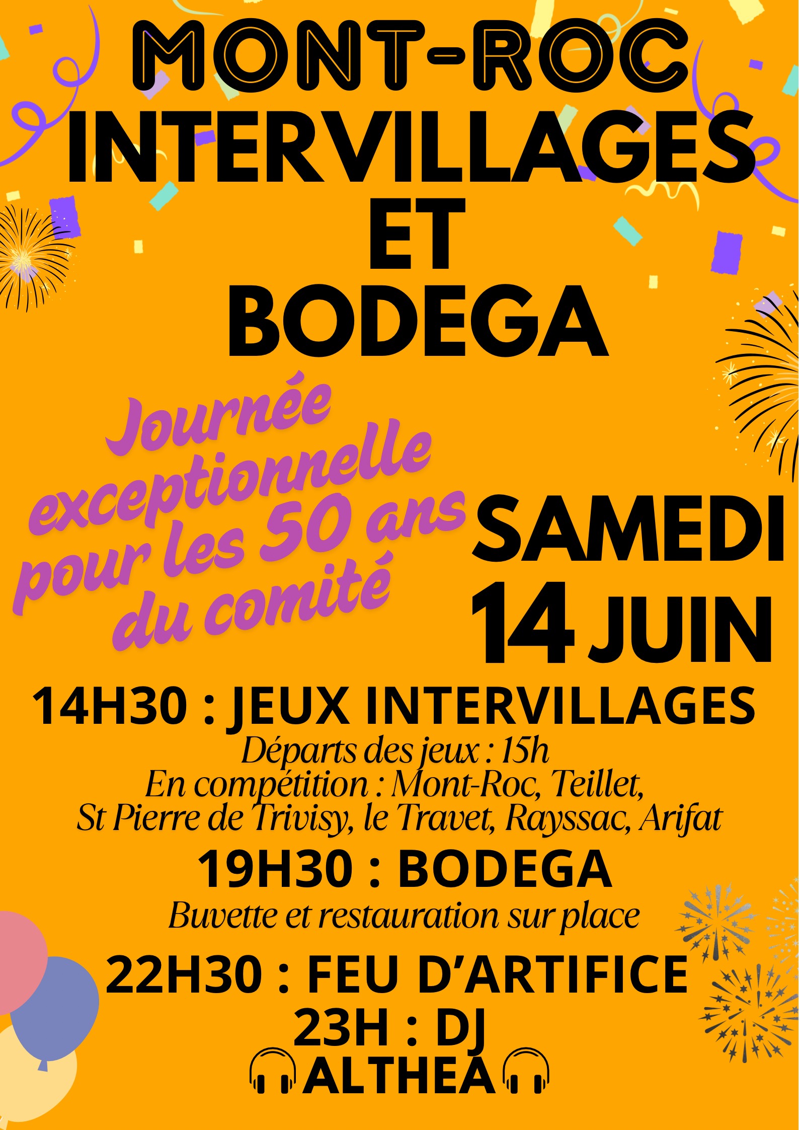 50 ans du Comité des fêtes de Mont-Roc